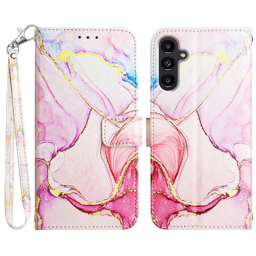 Kožený tisk vzoru YB Series-5 pro Samsung Galaxy A24 4G PU kožená peněženka Pouzdro na telefon Mramorový vzor Velký popruh na ruku Flip Kryt stojánku Kožený tisk vzoru YB Series-5 pro Samsung Galaxy A24 4G PU kožená peněženka Pouzdro na telefon Mramorový vzor Velký popruh na ruku Flip Kryt stojánku